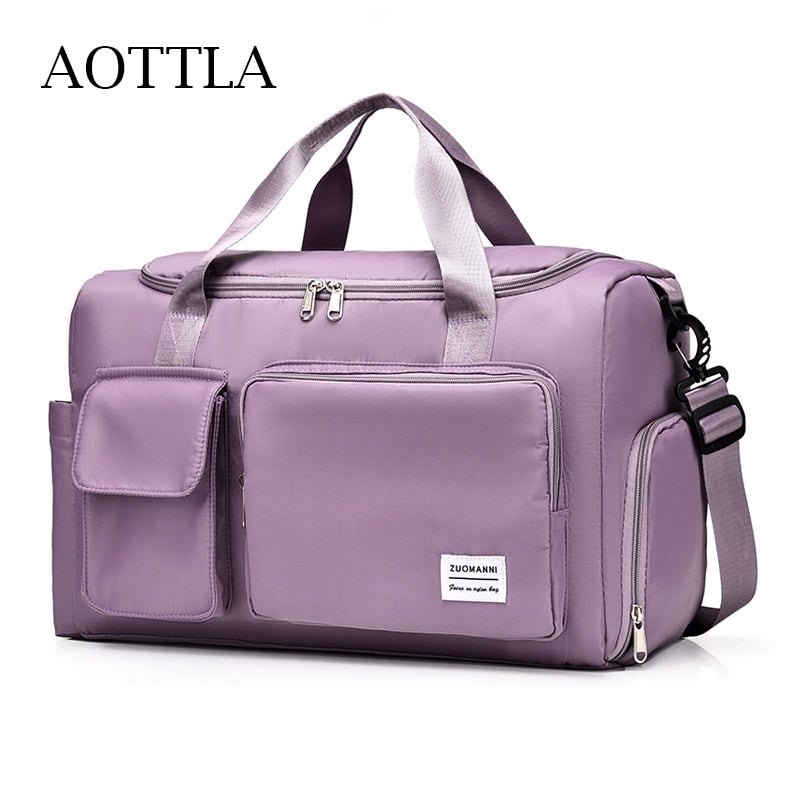 Travel Bag Luggage Handbag Women's Shoulder Bag Large Capacity Waterproof Nylon Sports Gym Bag Ladies Crossbody Bag