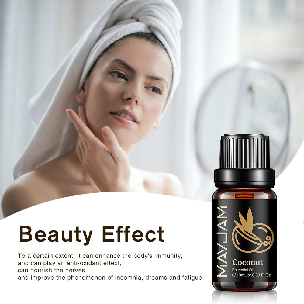 8pcs Gift Box Fruit Essential Oils Set for Candle Soap Making Mango Coconut Skin Care Diffuser Aroma Flavoring Fragrance Oil