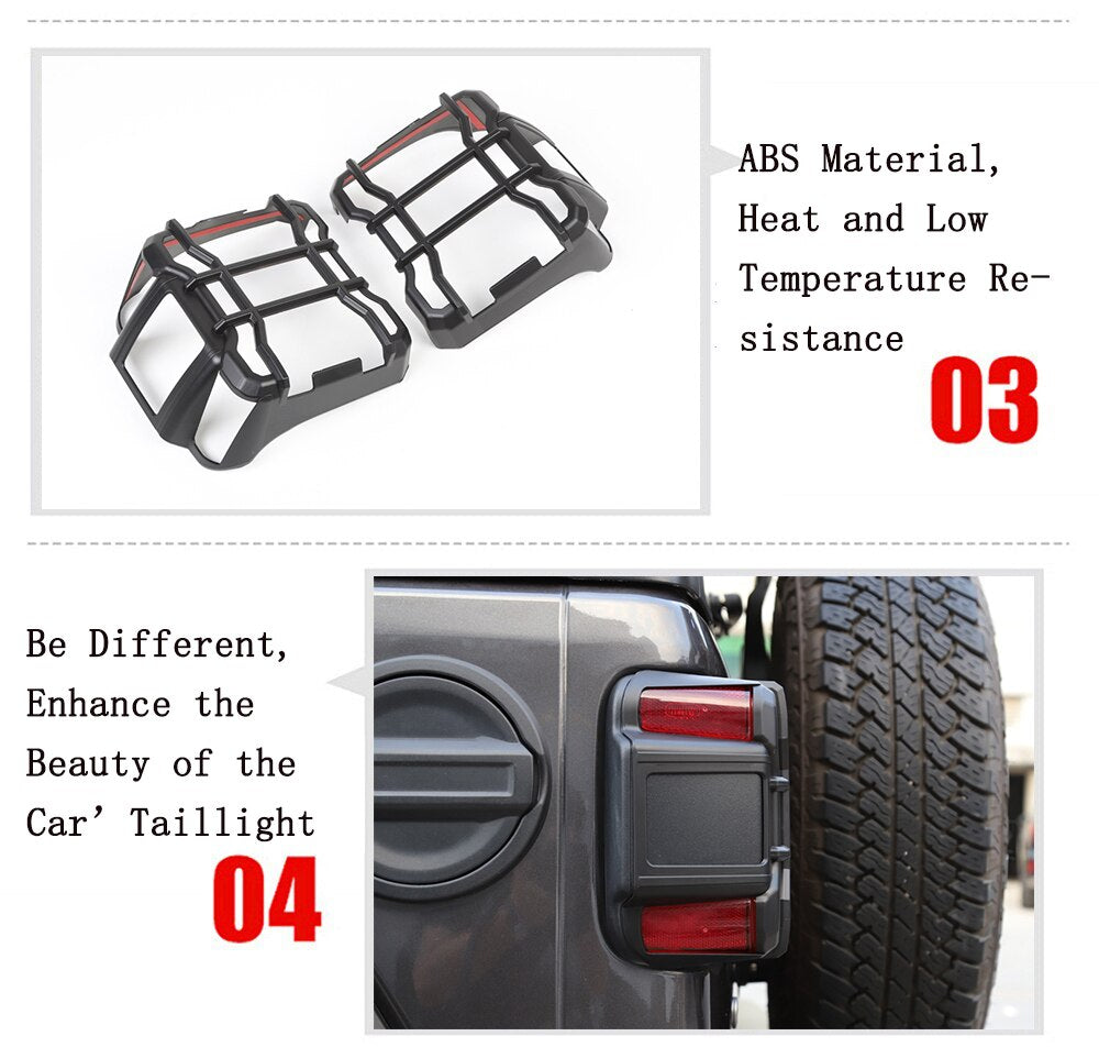 Tail Light covers For Jeep Wrangler JL Car Tail Light Decorative Taillight Cover Guard Sticker For Jeep Wrangler JL 2018-2021