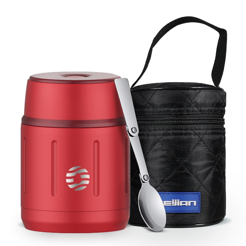 Hot/ Cold Food Thermos 316 Stainless Steel Vacuum Insulated Food Jar With Spoon