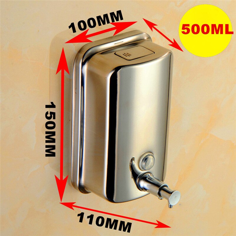 Soap Dispenser Wall mounted Gold bathroom Hand Liquid Soap Dispenser/kitchen soap dispenser 304 Stainless Steel Shampoo bottles
