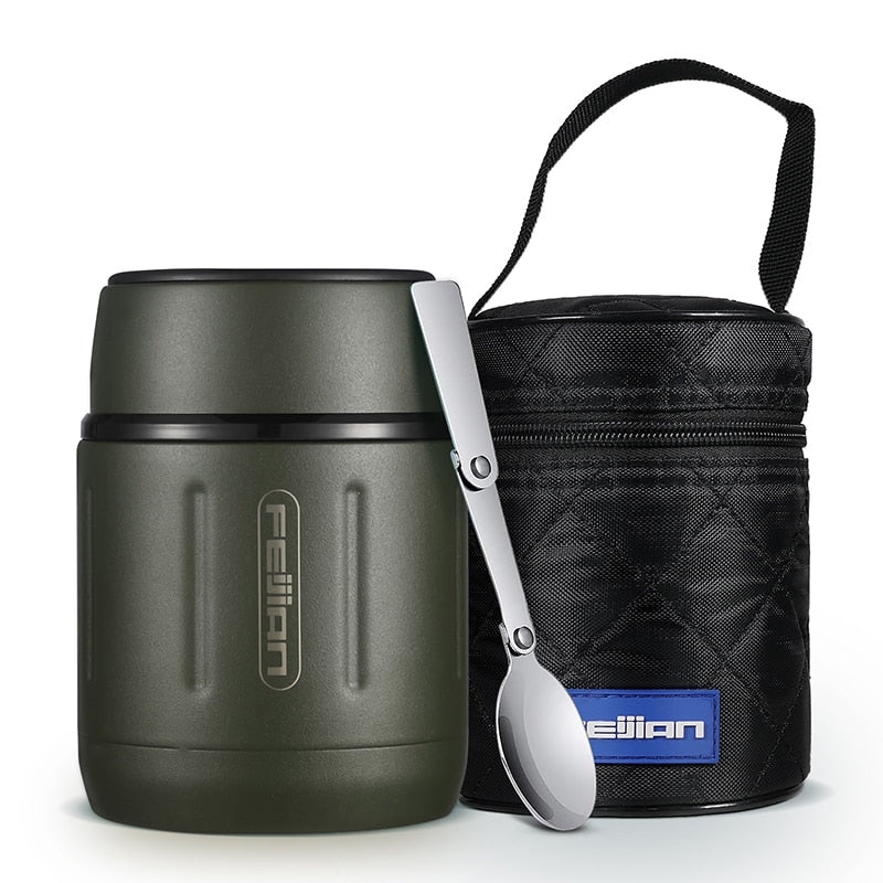 Hot/ Cold Food Thermos 316 Stainless Steel Vacuum Insulated Food Jar With Spoon