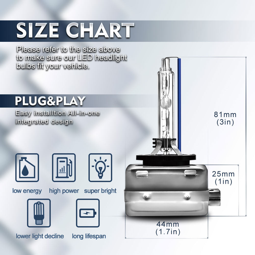Super Bright Headlights D1S D2S D3S D4S Xenon HID Car Bulb 35W/55W 9000LM Automobiles Headlamps 4300K 6000K 8000K 10000K