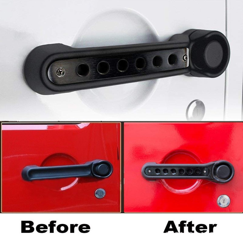 Jeep Aluminum Handle Cover Trim For Jeep Wrangler JK 2007-2016 Front Door Handle Insert