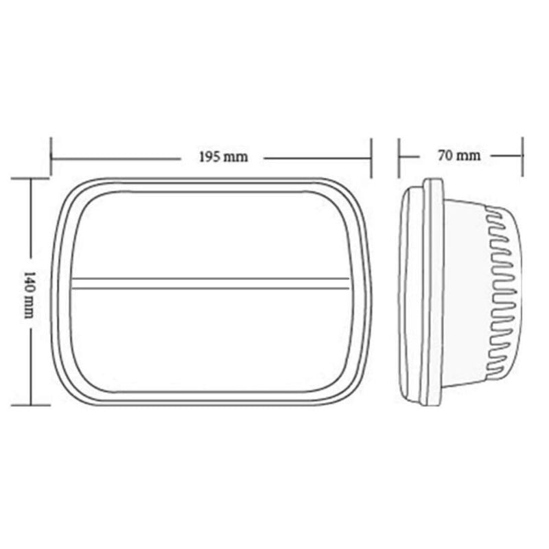 Pair 5X7 7X6 inch Rectangular Sealed Beam LED Headlight Black for Jeep Wrangler YJ Cherokee XJ H6014 H6052 H6054