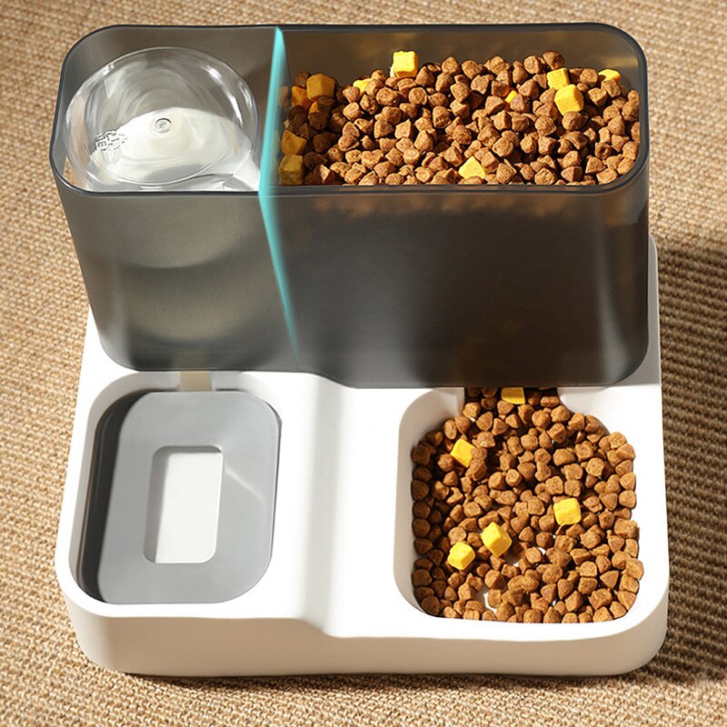 2 In 1 Large Capacity Cat Automatic Feeder with Food Storage Box Pet Cats Drinking Bowl Auto Water Dispenser Cats Supplies