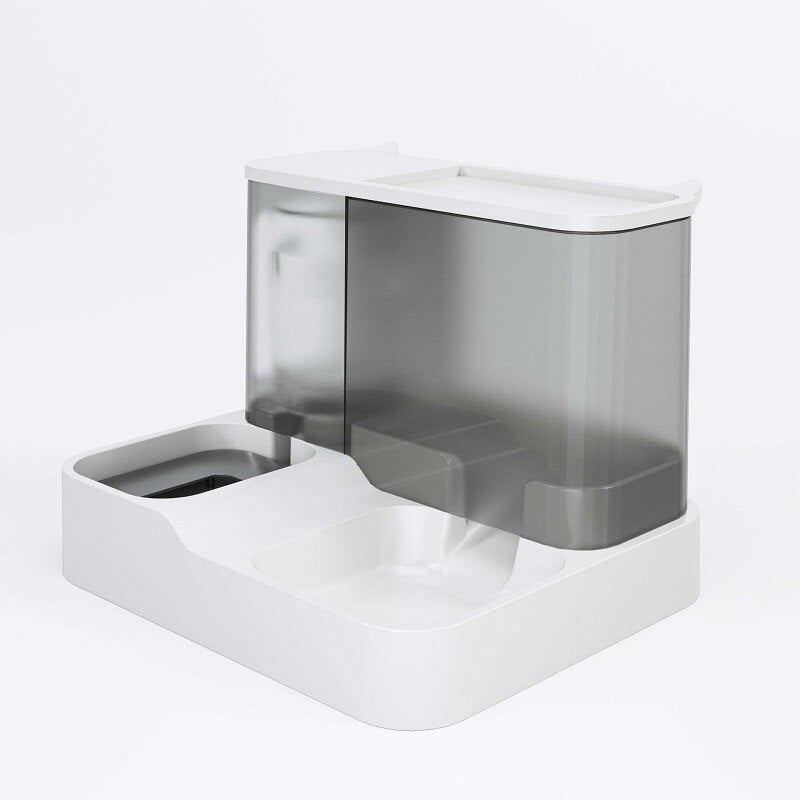 2 In 1 Large Capacity Cat Automatic Feeder with Food Storage Box Pet Cats Drinking Bowl Auto Water Dispenser Cats Supplies