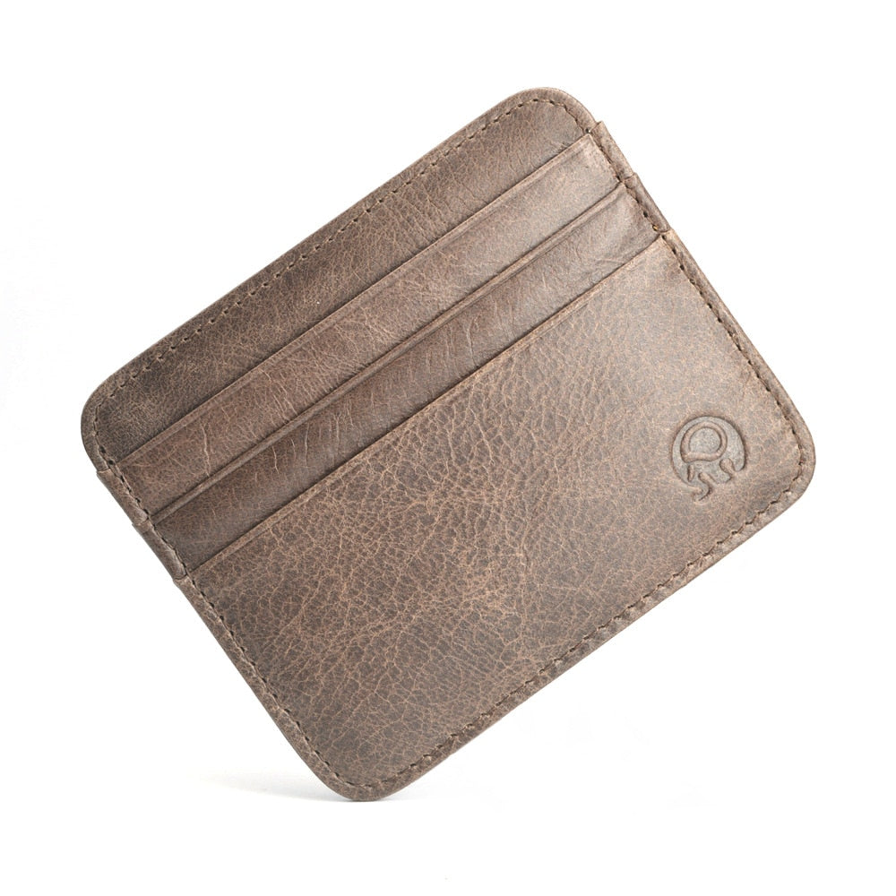 Fashion Cowhide Leather Wallet Driving Document Bag Mini ID Card Holder Men's Wallet Cardholder