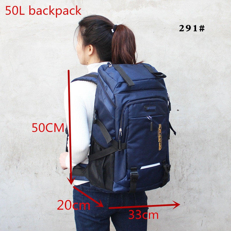 80L 50L Outdoor Backpack Climbing Travel Rucksack Sports Camping Backpack Hiking School Bag Pack For Male Female Women
