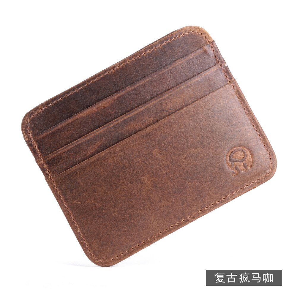 Fashion Cowhide Leather Wallet Driving Document Bag Mini ID Card Holder Men's Wallet Cardholder