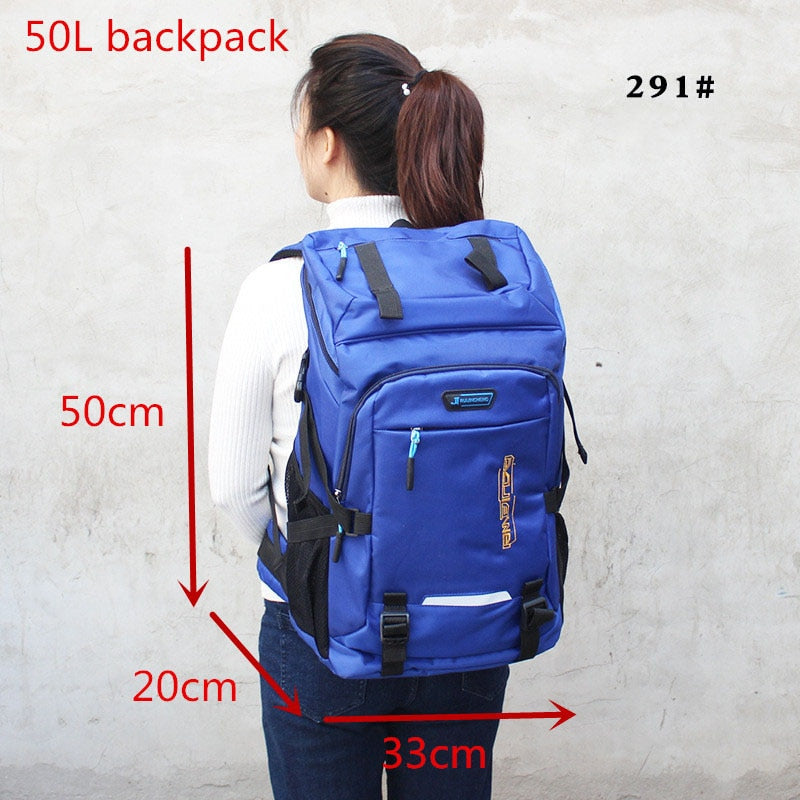 80L 50L Outdoor Backpack Climbing Travel Rucksack Sports Camping Backpack Hiking School Bag Pack For Male Female Women