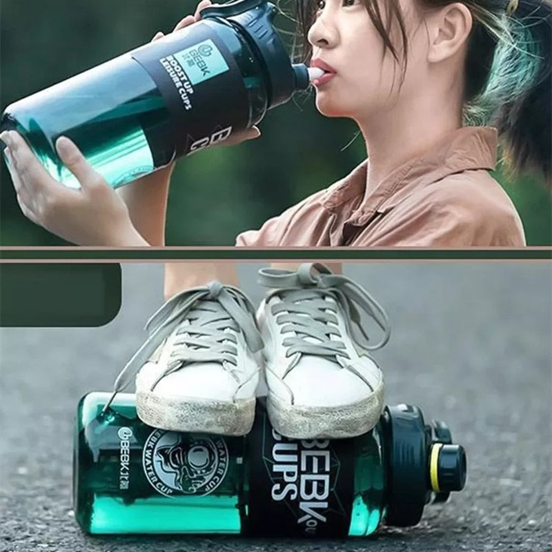 2 Liter Water Bottle With Straw Drink Bottle Large Capacity Fitness Jugs Portable Travel Sports Plastic Water Cup