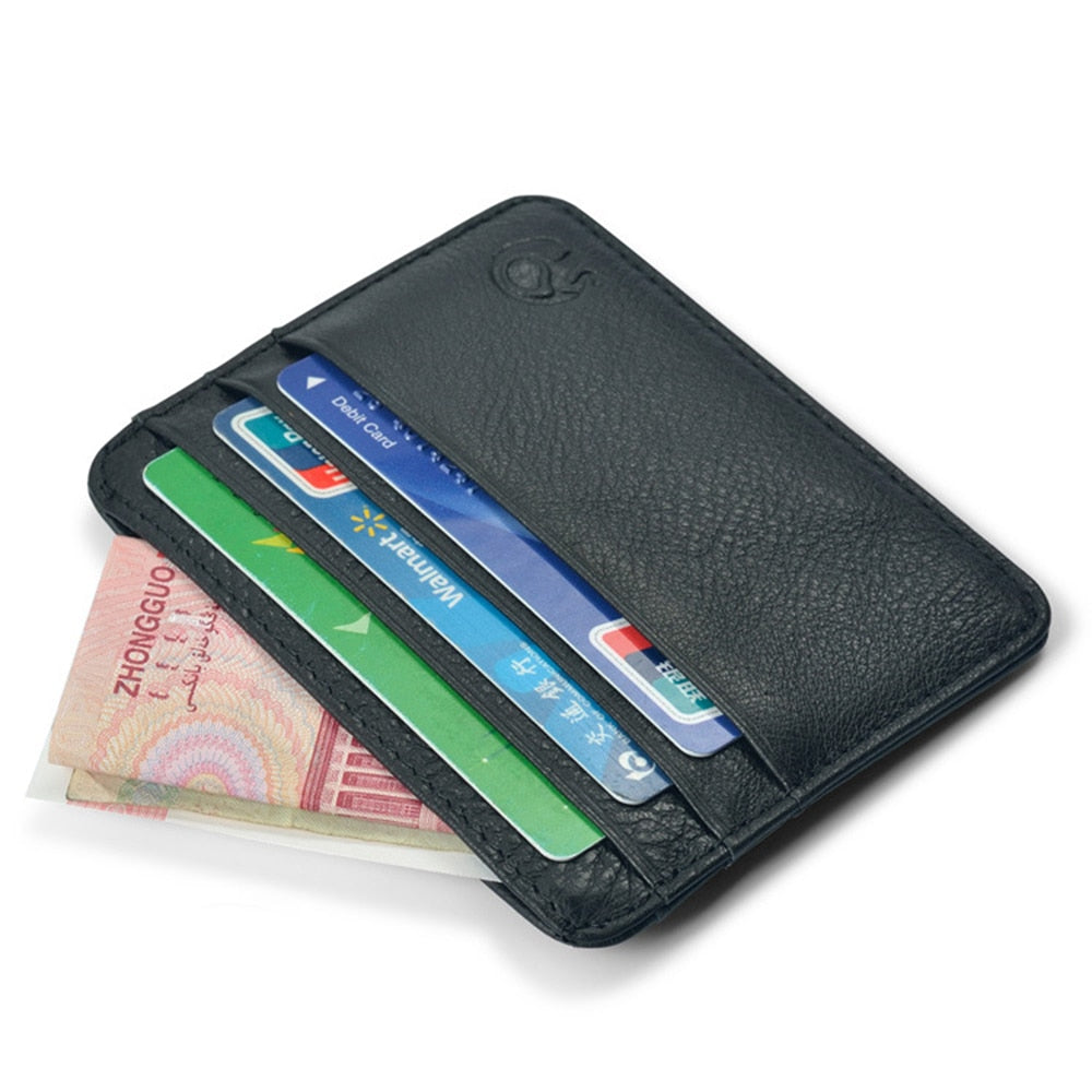Fashion Cowhide Leather Wallet Driving Document Bag Mini ID Card Holder Men's Wallet Cardholder