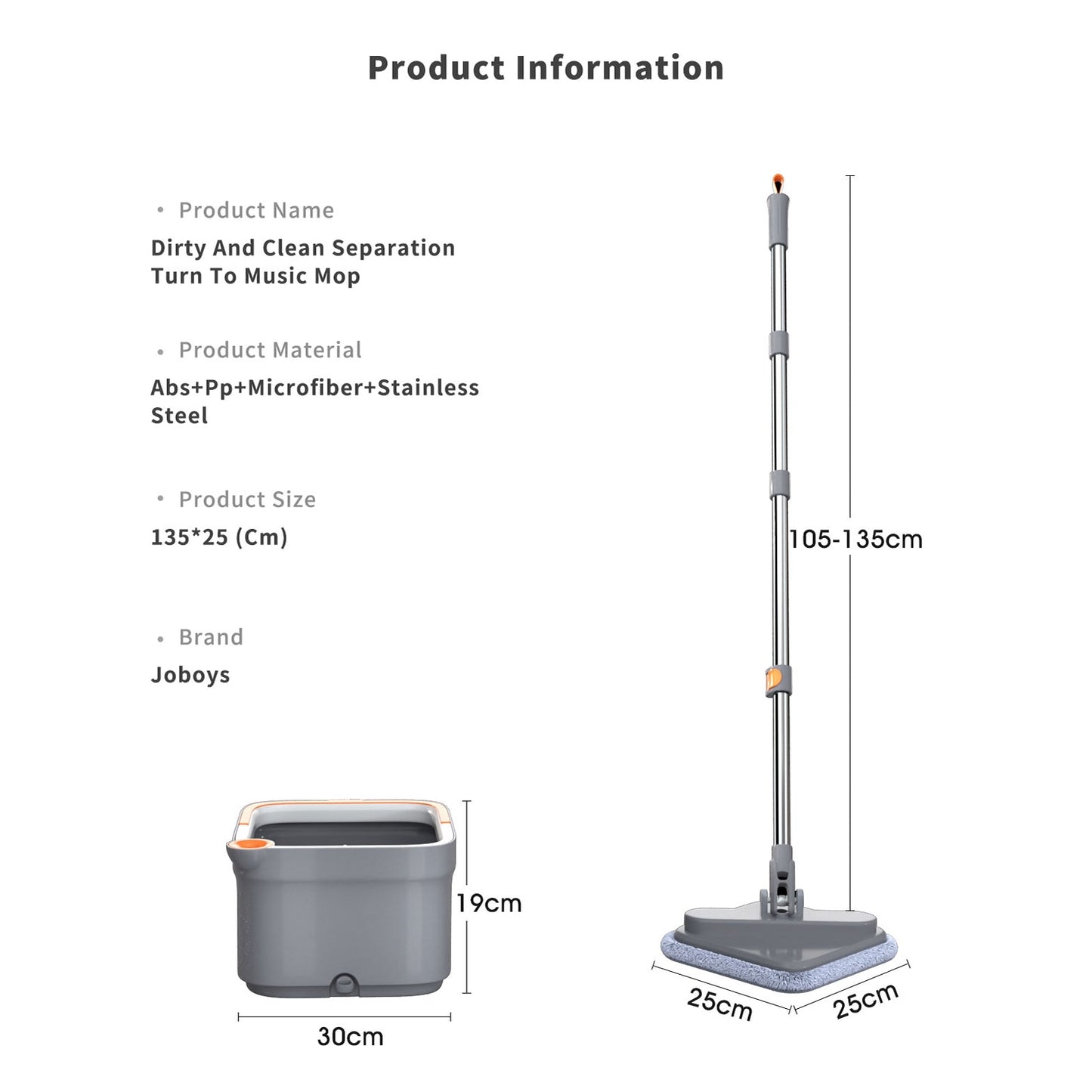 Spin Mop With Bucket Set Hand-Free Lazy Squeeze Mop Automatic Magic Floor Mop Self-Cleaning Nano Microfiber Cloth Square Mop