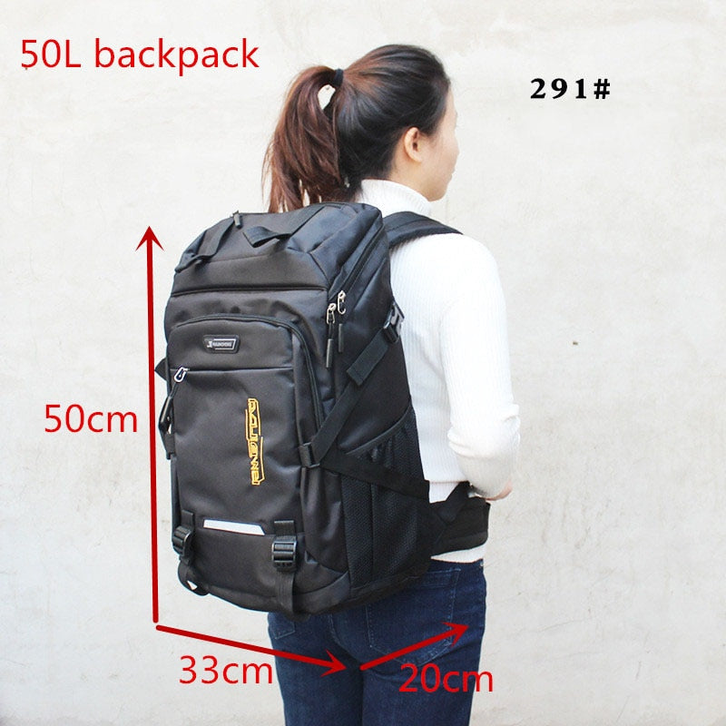 80L 50L Outdoor Backpack Climbing Travel Rucksack Sports Camping Backpack Hiking School Bag Pack For Male Female Women