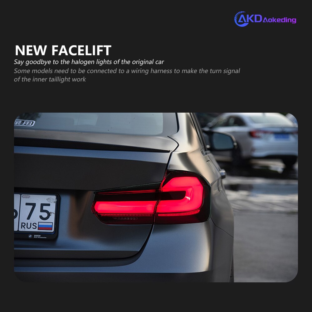 BMW F30 LED Tail Light 2013-2018 F35 F80 3D Rear Lamp 318i 320i 325i 330i 335i DRL Signal Auto Accessories