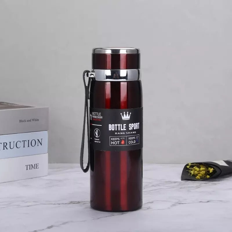 1000ml/800ml/600ml Double Stainless Steel Vacuum Flask Travel Office Fitness Thermos Water Bottle Coffee Tea Insulated Cup Mug