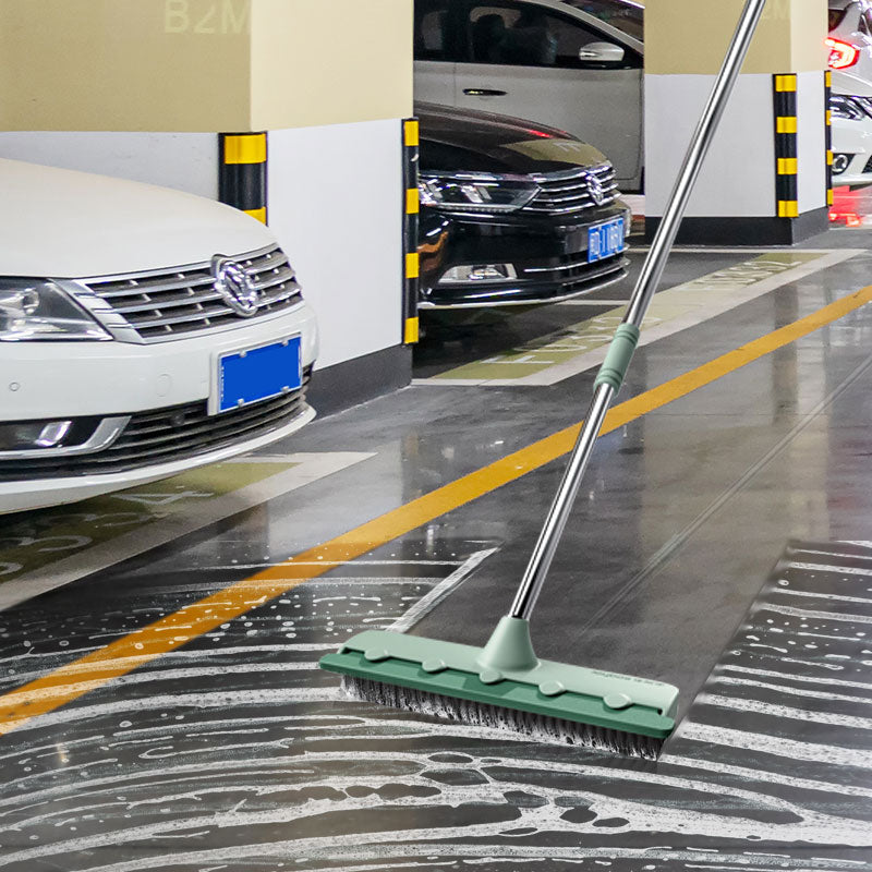 Floor Scrub Brush 2 In 1 Garage Bathroom Wiper Stiff Bristle Window Squeegee Magic Broom Pool Mop Tub Tile Cleaner Brush
