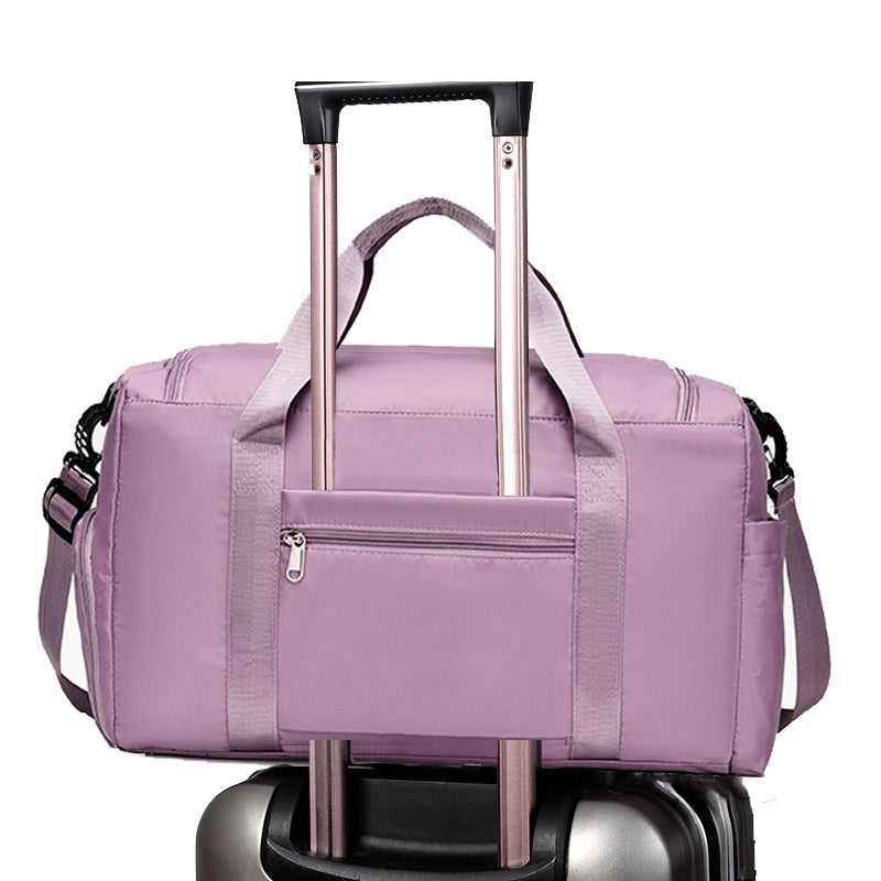 Travel Bag Luggage Handbag Women's Shoulder Bag Large Capacity Waterproof Nylon Sports Gym Bag Ladies Crossbody Bag