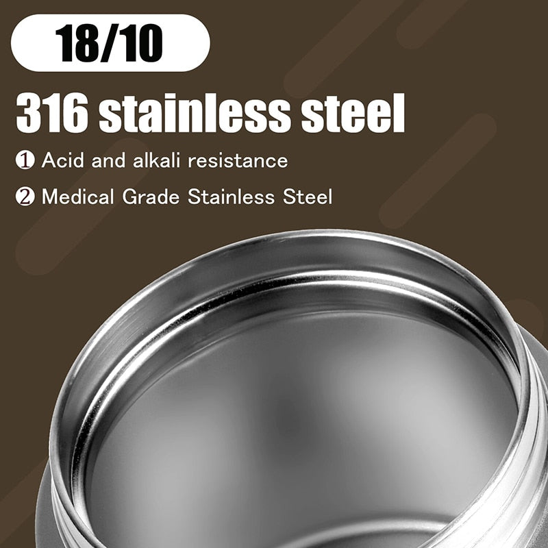 Hot/ Cold Food Thermos 316 Stainless Steel Vacuum Insulated Food Jar With Spoon
