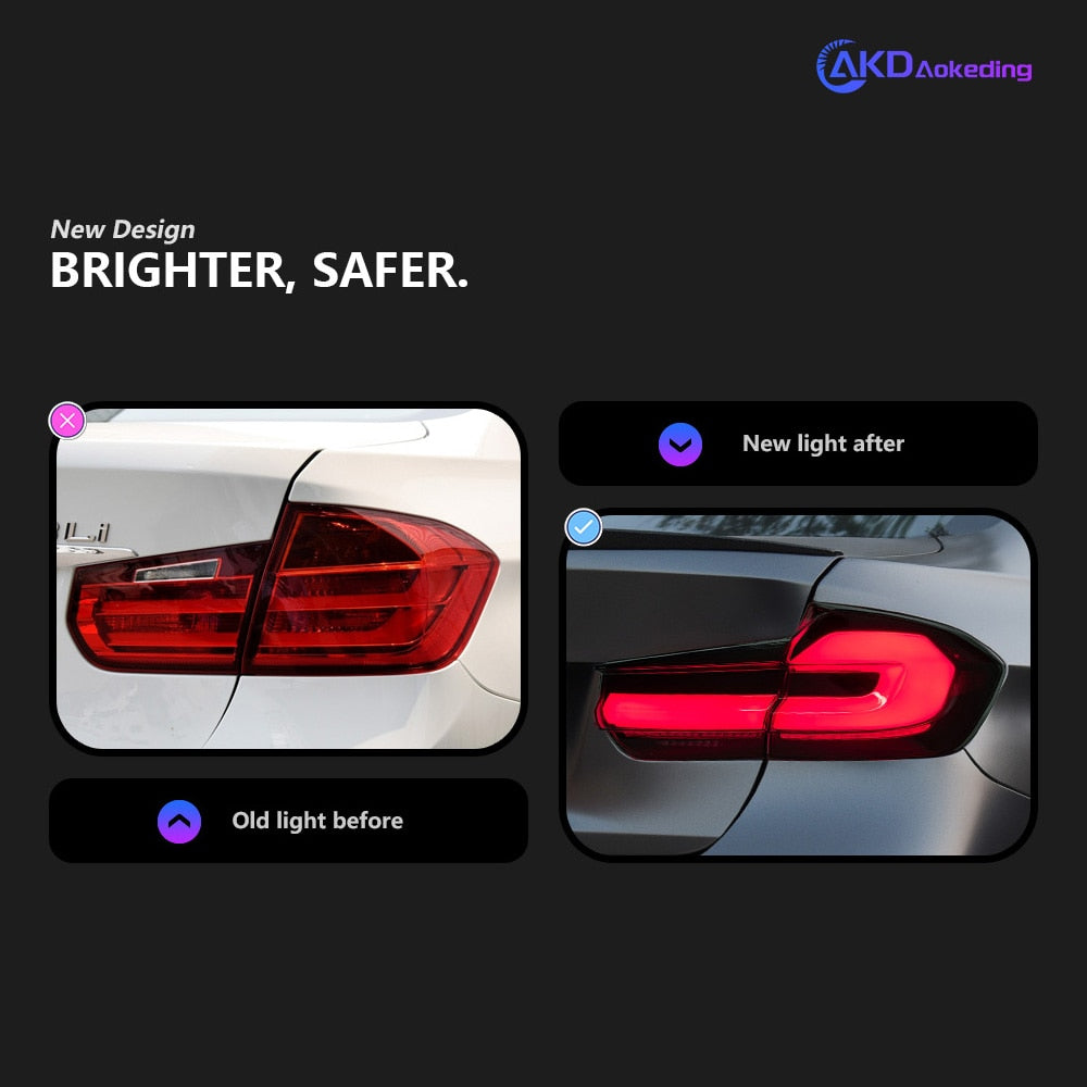 BMW F30 LED Tail Light 2013-2018 F35 F80 3D Rear Lamp 318i 320i 325i 330i 335i DRL Signal Auto Accessories