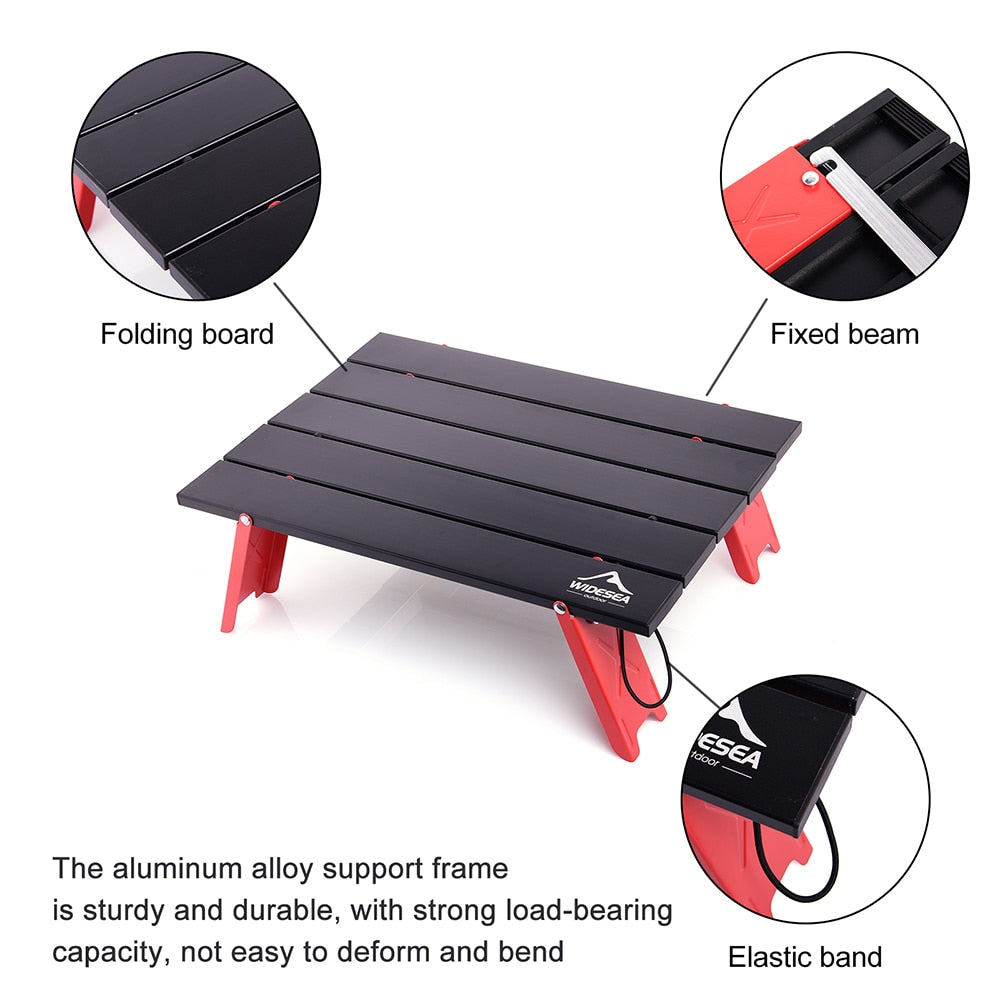 Camping Mini Portable Foldable Table for Outdoor Picnic Barbecue Tours Tableware Ultra Light Folding Computer Bed Desk