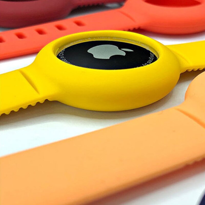 Soft Silicone Children Watch Strap Case For Apple Airtags Protective Cover For Apple Locator Tracker Anti-Scratch Protect Sleeve