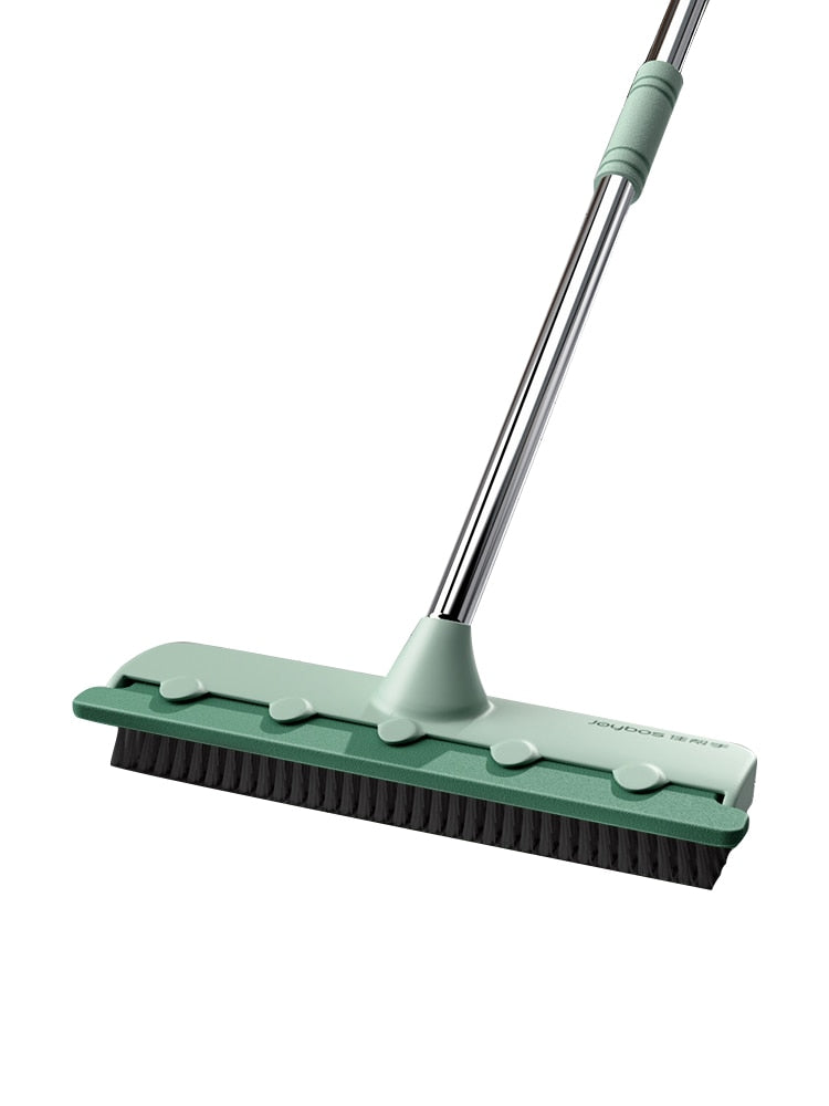 Floor Scrub Brush 2 In 1 Garage Bathroom Wiper Stiff Bristle Window Squeegee Magic Broom Pool Mop Tub Tile Cleaner Brush
