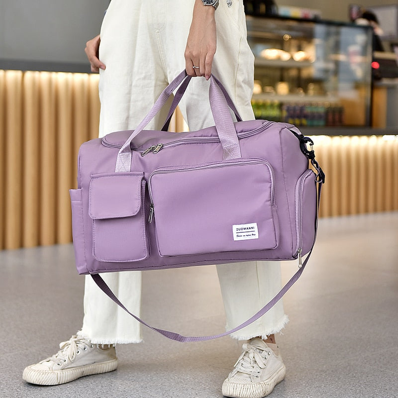 Travel Bag Luggage Handbag Women&#39;s Shoulder Bag Large Capacity Waterproof Nylon Sports Gym Bag Ladies Crossbody Bag