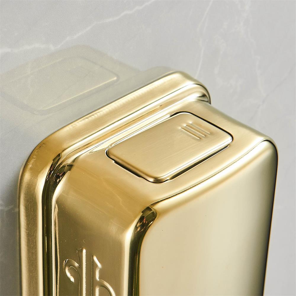 Soap Dispenser Wall mounted Gold bathroom Hand Liquid Soap Dispenser/kitchen soap dispenser 304 Stainless Steel Shampoo bottles