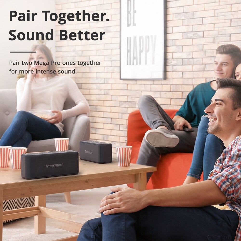 Bluetooth Speaker 60W Portable Speaker Enhanced Bass Column with NFC, IPX5 Waterproof, Voice Assistant