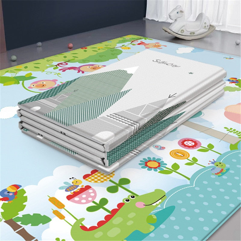Large Size Foldable Children Carpet Cartoon Baby Play Mat Educational Baby Activity Carpet Waterproof and Easy to Store