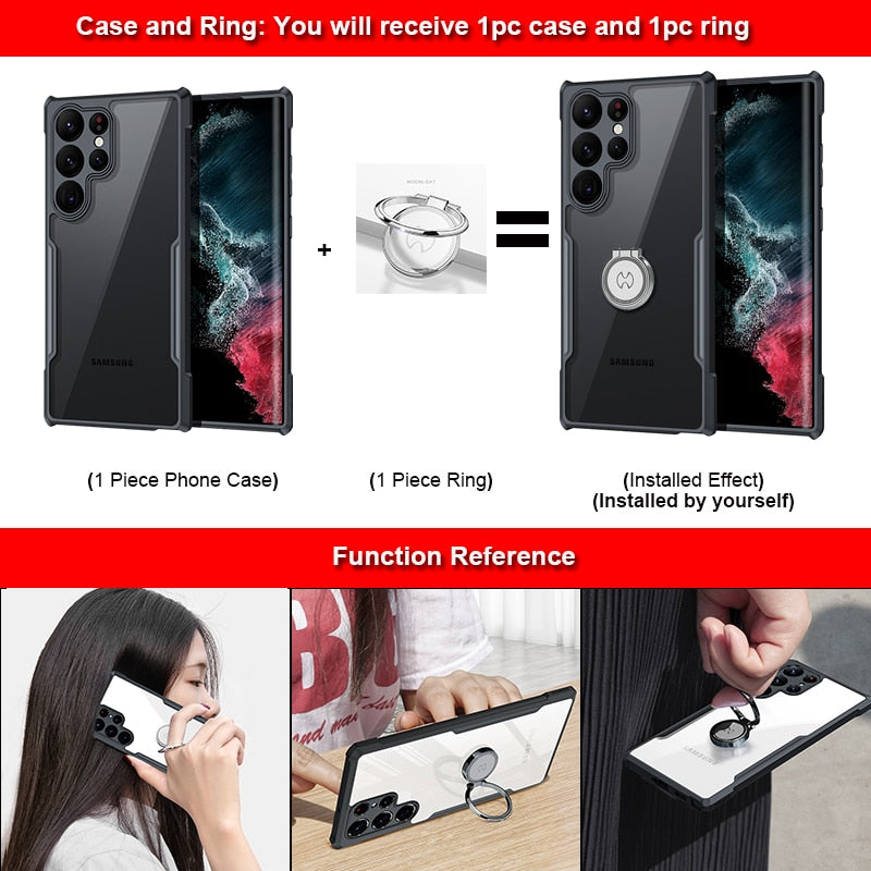 Shockproof Case For Samsung Galaxy S23 Ultra, Protective Clear Cover For Samsung Galaxy S23 Plus S23+ S23Ultra Case