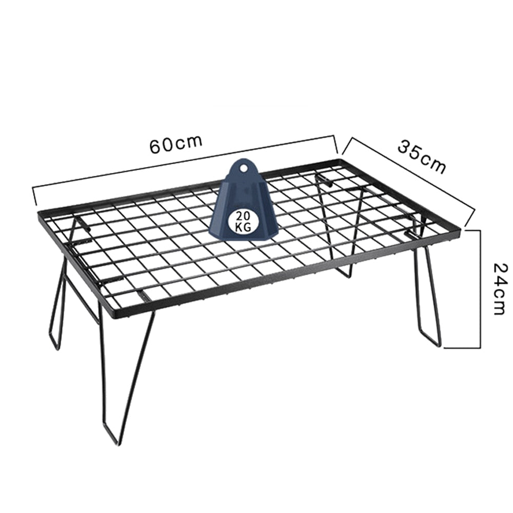 Portable Aluminum Alloy Tabletop Outdoor Iron Mesh Table Camping Folding Table Hiking Barbecue Picnic Table New
