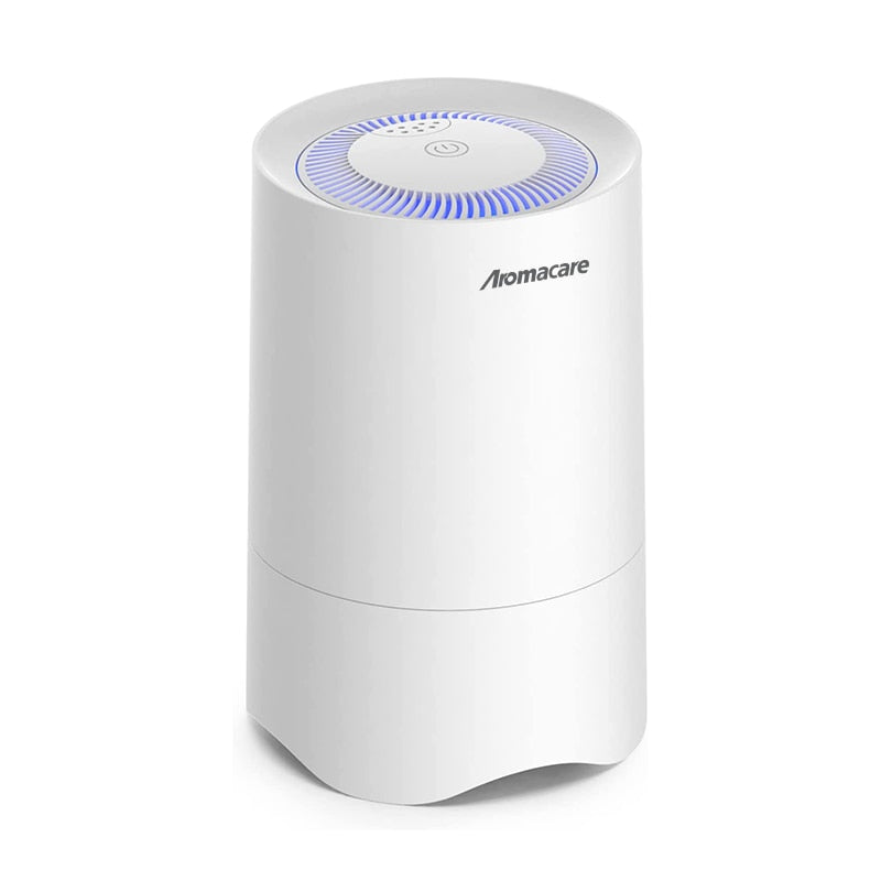 Aromacare Small Air Purifier for Bedroom Personal Desk Mini Air Fresheners Room Hepa Air Cleaner for Pets Smoke Desktop Office