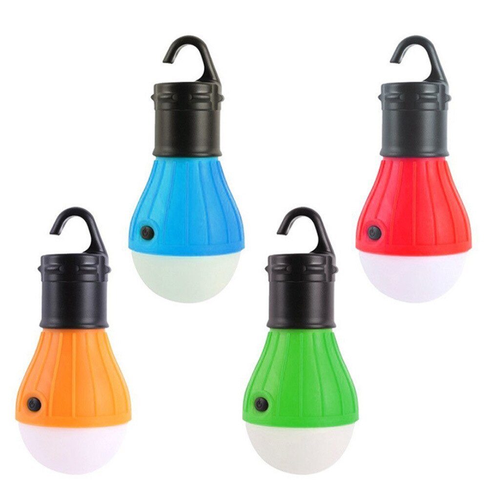 Portable 3 LEDs Camping Light Battery Operated Tent Lights Waterproof Emergency Lantern Light Bulb For Hiking Fishing Outdoor