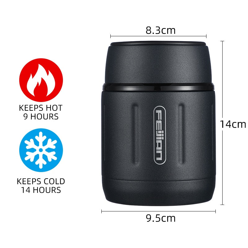 Hot/ Cold Food Thermos 316 Stainless Steel Vacuum Insulated Food Jar With Spoon