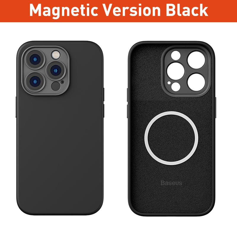 Baseus Silica Gel Magnetic Case For iPhone 14 Pro Max 2022 New Phone Cover for iPhone 14 Plus Phone Case Magnet Back Cover