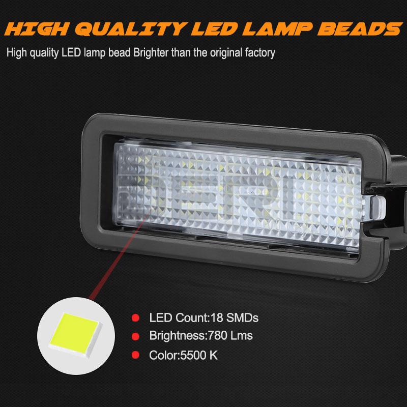 LED License Plate Tag Light Lamp for Dodge Charger Challenger 2015 2016 2017 2018 2019 2020 2021 2022 for 2017-up Jeep Compass