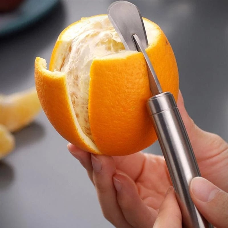 Orange Peeler Stainless Steel Lemon Orange Peeler Practical Fruit Grapefruit Opener Cutter Kitchen Gadgets For HouseholdSupplies