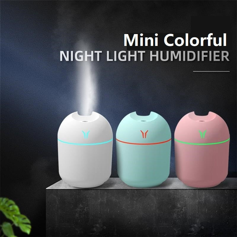 250ML Mini Air Humidifier USB Aroma Essential Oil Diffuser For Home Car Ultrasonic Mist Maker with LED Night Lamp Diffuser