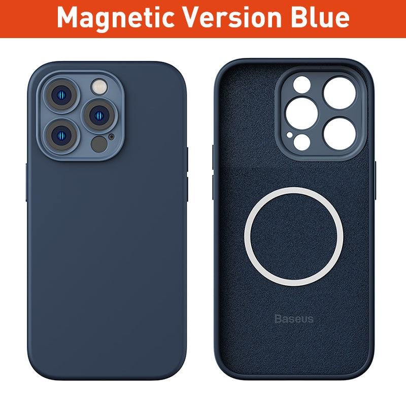 Baseus Silica Gel Magnetic Case For iPhone 14 Pro Max 2022 New Phone Cover for iPhone 14 Plus Phone Case Magnet Back Cover
