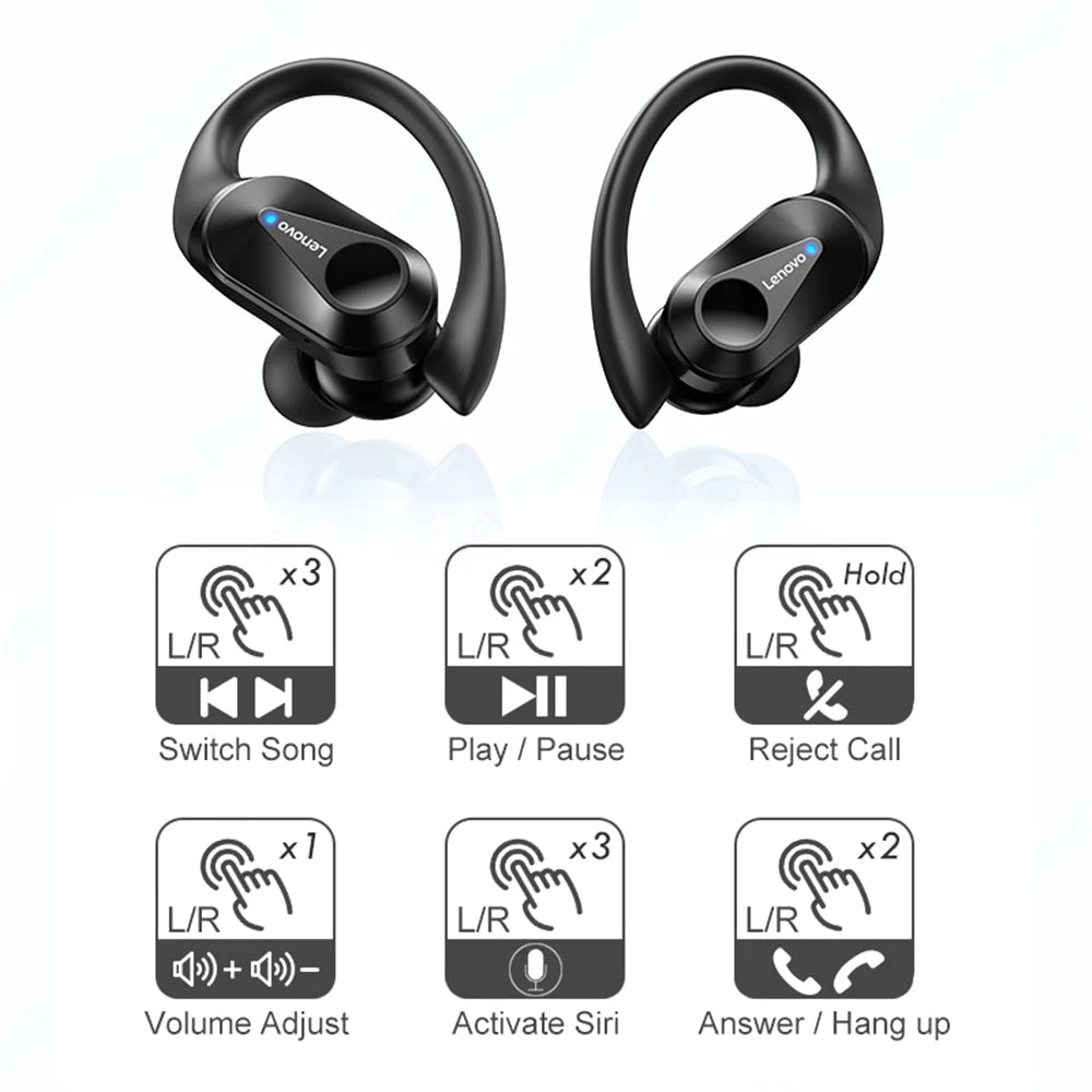 Workout Earphones Bluetooth Wireless Sports Headphones LED Digital Display HiFi Stereo Noise Reduction Earbuds