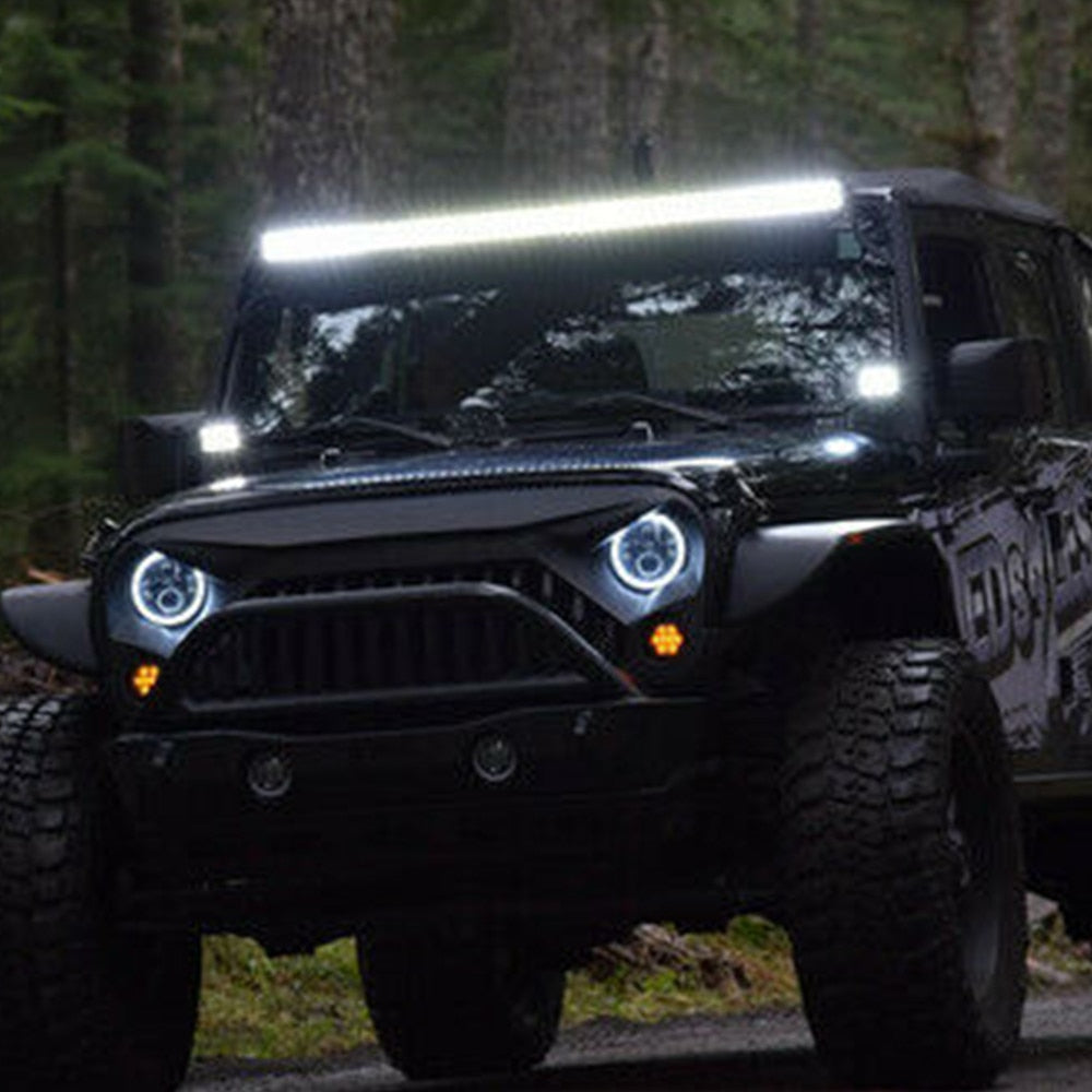 Tir-Row 52Inch 700W Led Work Light Bar Fog Lights With Roof Mounting Bracket For Jeep Wrangler JK 07-18