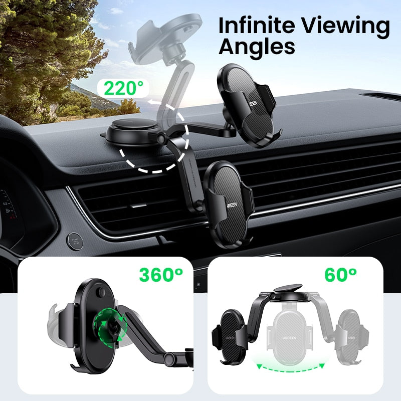 Car Phone Holder Stand Gravity Dashboard Phone Holder Universial Mobile Phone Support For iPhone 13 12 Pro Xiaomi Samsung
