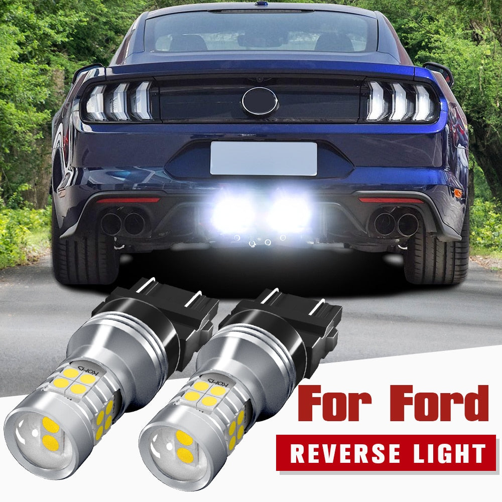 Super Bright 2pcs LED Reverse Light Backup  T25 3157 3156 P27/7W P27W Canbus Error Free For Ford Mustang 2015-2019