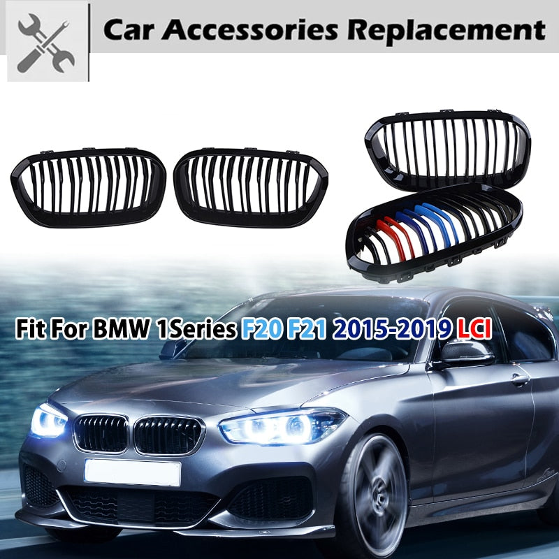Front Bumper Kidney Grille Radiator Guard Grill M Performance Car Accessories Fit For BMW 1 Series F20 F21 2015-2019 120i LCI