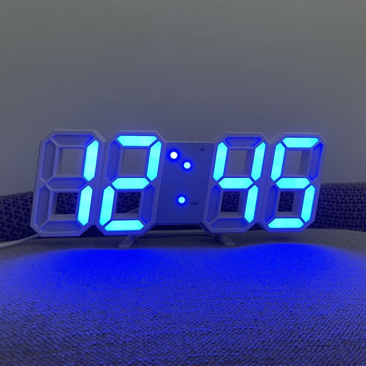 3D Led Digital Clock Wall Decor Glowing Night Mode Adjustable Electronic Table Clock Wall Clock Decoration Living Room Led Clock