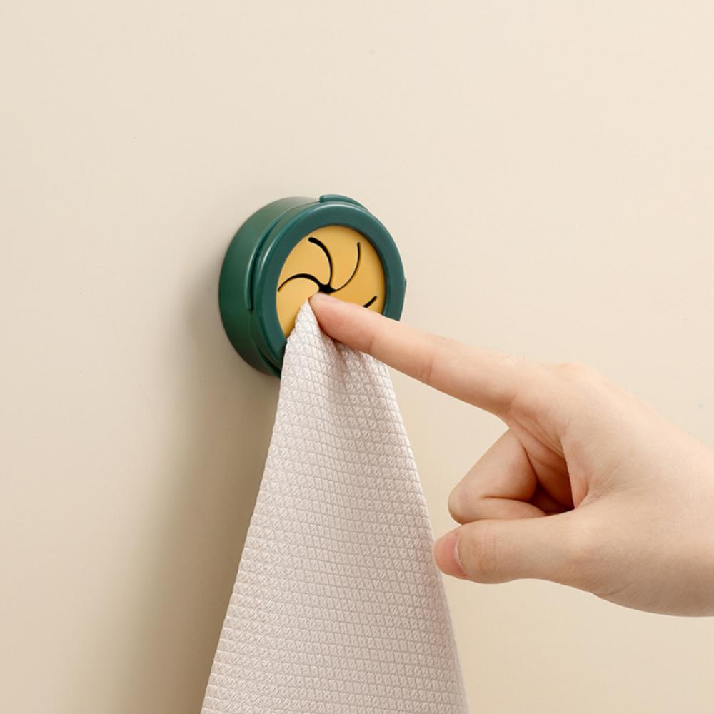 Punch Free Towel Storage Plug Circular Towel Rack Towel Holder Bathroom Organizer Wash Cloth Hook Bathroom Kitchen Accessories