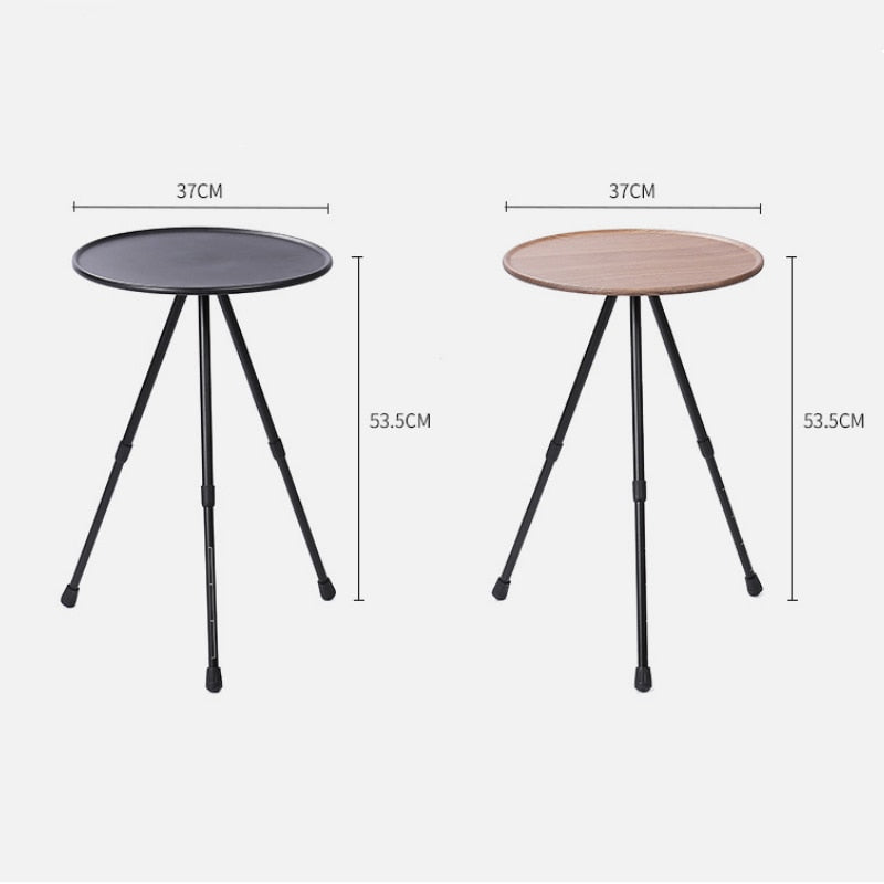 Outdoor Aluminum Alloy Table Folding Mini Round Table Portable Liftable Table Self-driving Camping Coffee Table